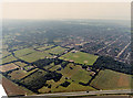 Aerial view of Woodside cemetery and New Thundersley