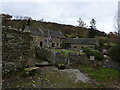 Walls, stile and hall, Great Hucklow