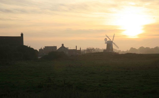 Cley windmill at sunset
