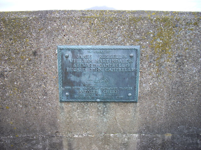 Memorial Plaque at Carradale Harbour