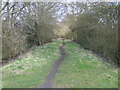 Footpath along disused railway embankment