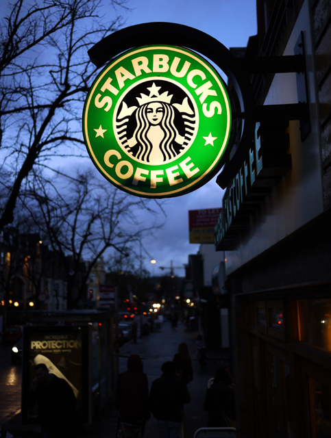 'Starbucks' sign, Botanic Avenue