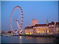 TQ3079 : London Eye and County Hall at dusk by Oliver Hunter
