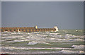 TQ3302 : Waves Breaking on Brighton Marina by Christine Matthews