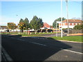 Approaching the junction of an autumnal Middle Park Way and Locksheath Close