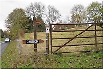 SP2868 : Field east of the parish church, Leek Wootton by Robin Stott