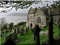 A view across the graveyard at St Ishmael