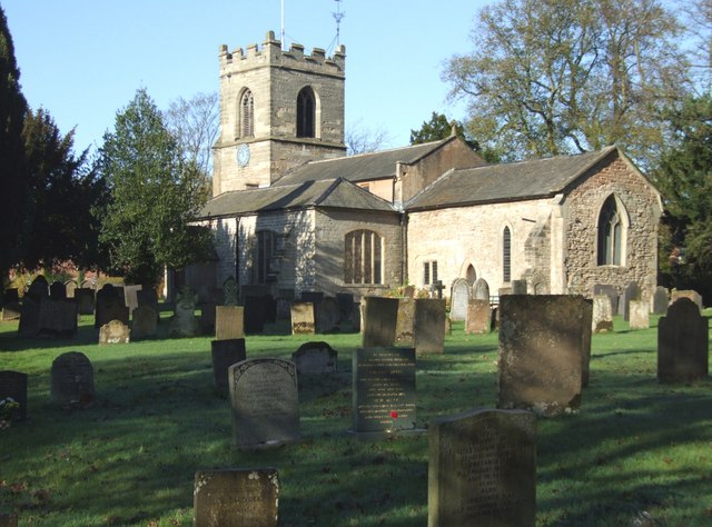 Oxton Parish Church and part of graveyard