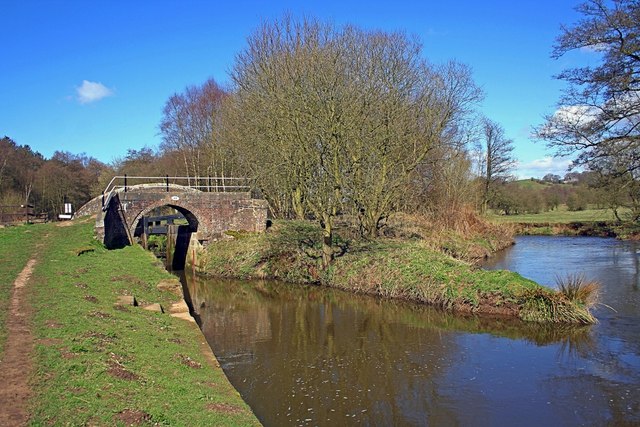 Confluence of River Churnet and the Caldon Canal