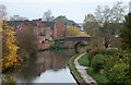 Looking west to Clapham Terrace and bridge 38, Grand Union Canal