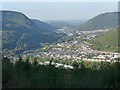 View of Crosskeys and the Ebbw Valley