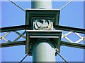 Company crest on original gas holder in Gasholder Place by Kennington Oval