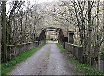 NN7123 : Disused railway bridge over River Earn near Easter Dundurn by Anthony O'Neil