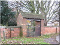 Cemetery entrance Greatham Village