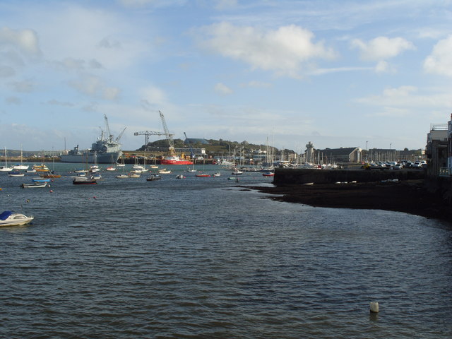 Looking towards Falmouth Docks & Maritime Museum