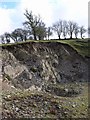 Landslip or small quarry by the Bryneglwys to Carog road