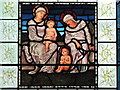 NY5261 : St. Martin's Church - stained glass window (6) - detail by Mike Quinn