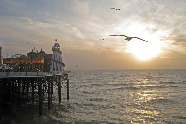 Low Sun at Palace Pier, Brighton © Oast House Archive :: Geograph ...