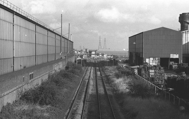 Track bed of the closed Walsall - Wolverhampton line,looking away from the site of the former Wednesfield Station.