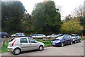TQ4935 : Cars parked around the beer garden off the Dorset Arms, Withyham by N Chadwick