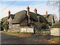 Thatched house on the street