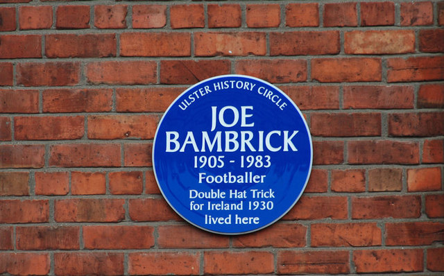 Joe Bambrick plaque, Belfast