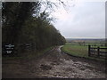 Muddy entrance to Souldern Grounds Farm