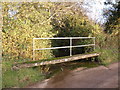 SY0296 : Footbridge, at the ford, South Brook by Roger Cornfoot