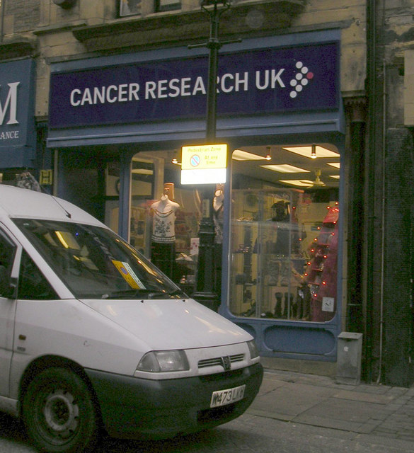 Cancer Research UK - Crown Street - on a rainy day!