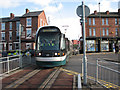 Tram crossing Radford Road