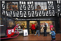SJ6552 : Nantwich book shop, and cafe (upstairs) by hayley green