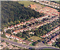 Aerial view of Westwood School and West Wood