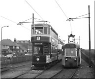 SD3039 : Trams at  Bispham by Dr Neil Clifton