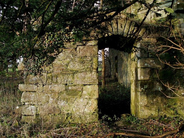 Kilmahew Castle - short passage beneath staircase
