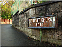 J3874 : Street sign, Belfast by Albert Bridge