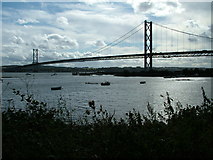 NT1380 : Forth Road Bridge from North Queensferry by Roy Haworth
