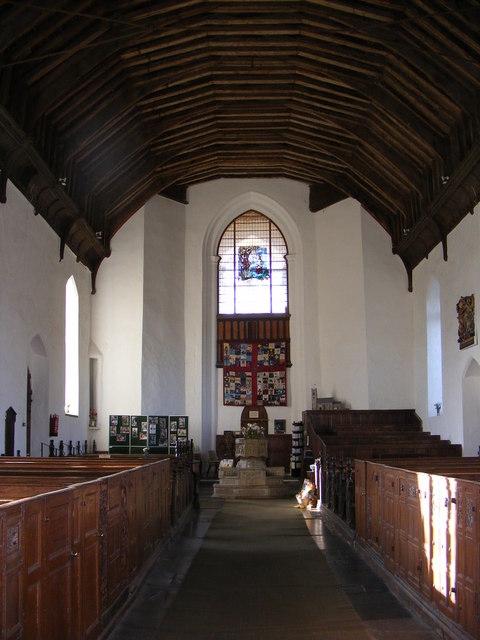 The inside of All Saints Church