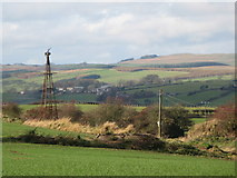 NY8663 : Wind pump in fields west of East Elrington by Mike Quinn