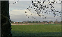 SK7450 : Distant view of Fiskerton across Stoke Field by Alan Murray-Rust