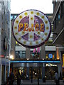 TQ2980 : Peace decoration, Carnaby Street W1 by Robin Sones