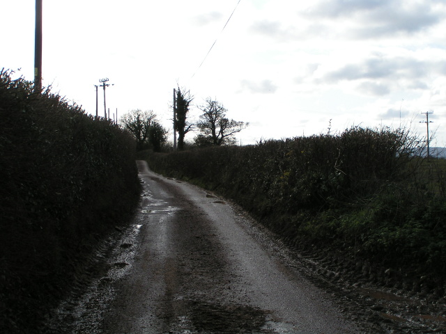 Muddy country lane