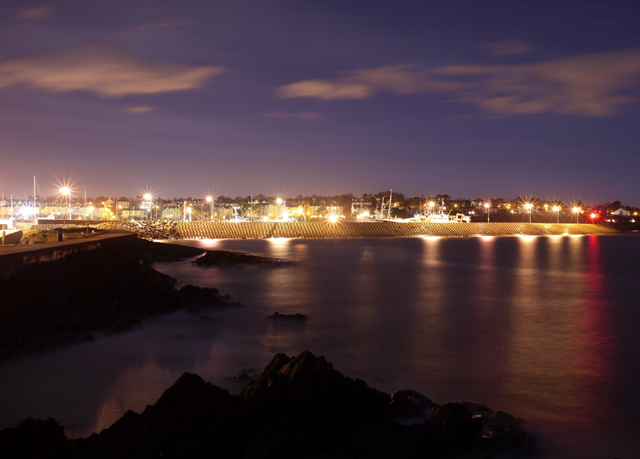 Bangor Bay at night