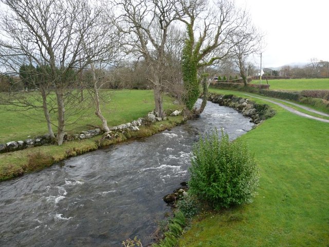 Afon Gwyrfai, upstream from Pont Faen