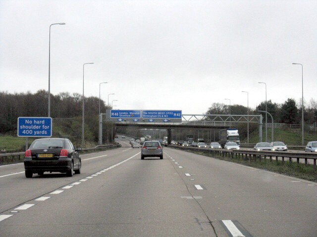 M42 Motorway - Southbound Approach To... © Peter Whatley :: Geograph ...