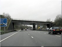 SP0972 : M42 Motorway - Junction 3 One Mile Westbound by Peter Whatley