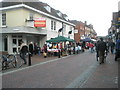 Godalming High Street on a November Saturday afternoon