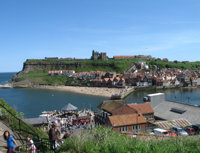 St Mary's Church and Whitby Abbey from West Cliff