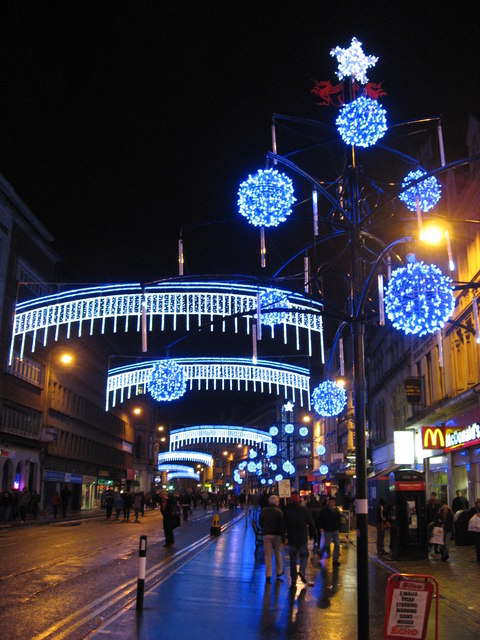 St. Mary Street by night, Cardiff © Gareth James cc-by-sa/2.0 ...