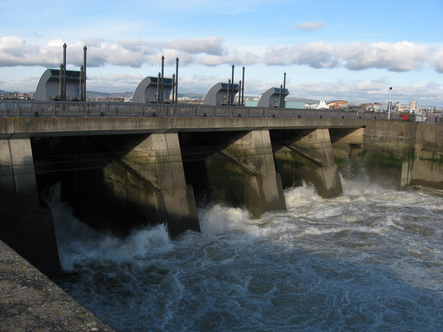 Sluices on Cardiff Bay Barrage