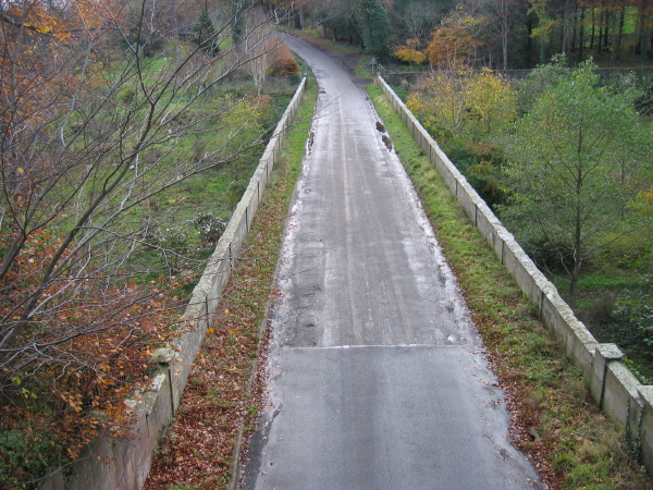 Bridge over road near Howick Hall